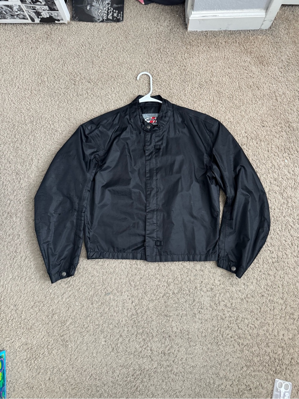 Joe Rocket Black Bomber-Style Zip Jacket